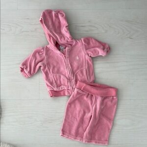 Vintage Ralph Lauren Pink Hoodie and pants Set